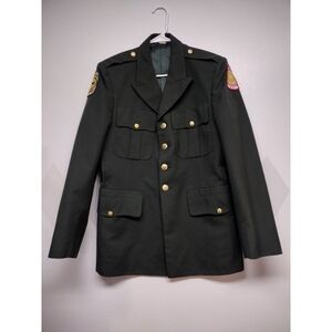 US Army JROTC army green wool blend coat 39R
